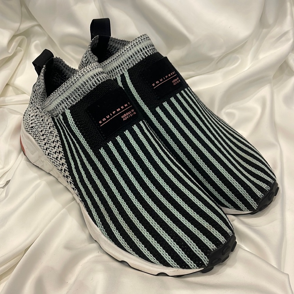 Adidas EQT Support Slip On. Teal and black stripe